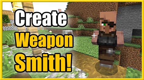 how to make a weaponsmith villager.